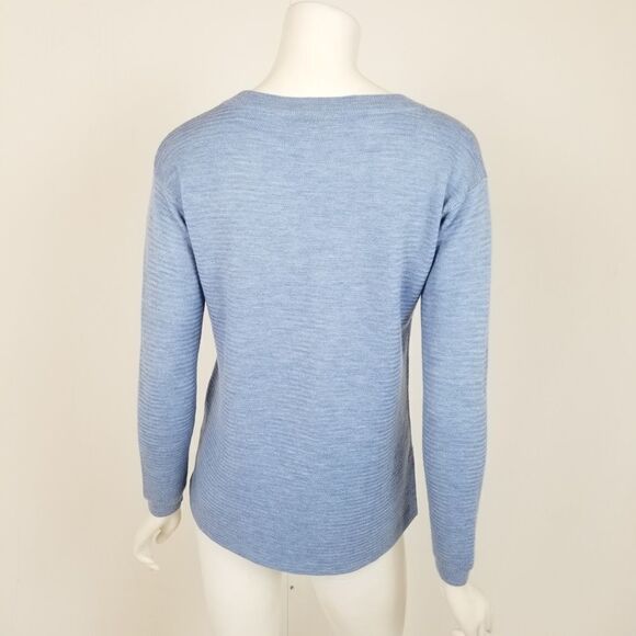J. Crew Blue Merino Wool Swing Pullover Sweater - Picture 8 of 8